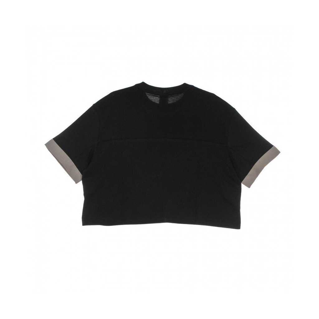maglietta corta donna w top heritage BLACK/MOON FOSSIL/WHITE