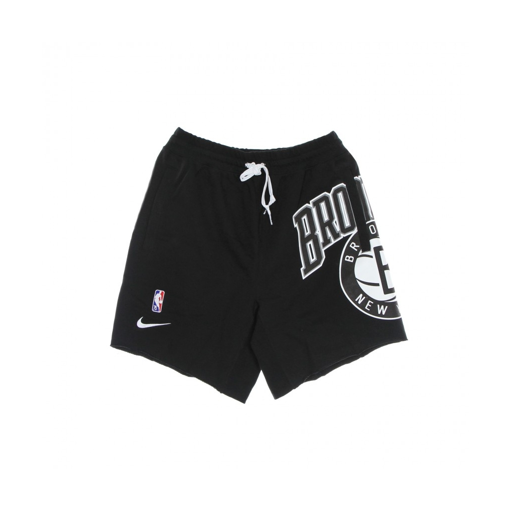 pantalone corto tuta uomo nba short fleece courtside 75 bronet BLACK/BLACK/WHITE/WHITE