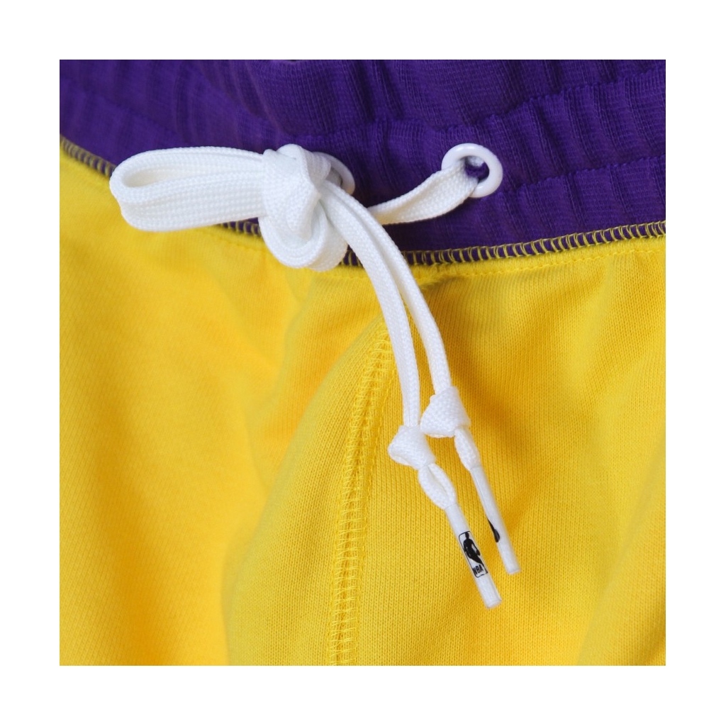 pantalone corto tuta uomo nba short fleece courtside 75 loslak AMARILLO/FIELD PURPLE/WHITE/FIELD PURPLE