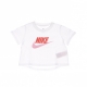 maglietta corta ragazza g sportswear tee crop futura WHITE/MAGIC EMBER/PINK FOAM