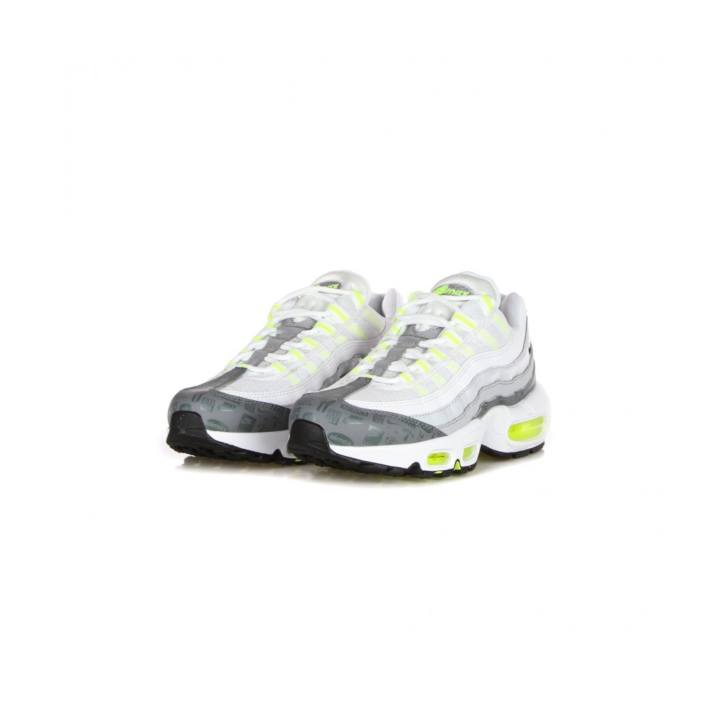 scarpa bassa uomo air max 95 WHITE/BLACK/COOL GREY/WOLF GREY