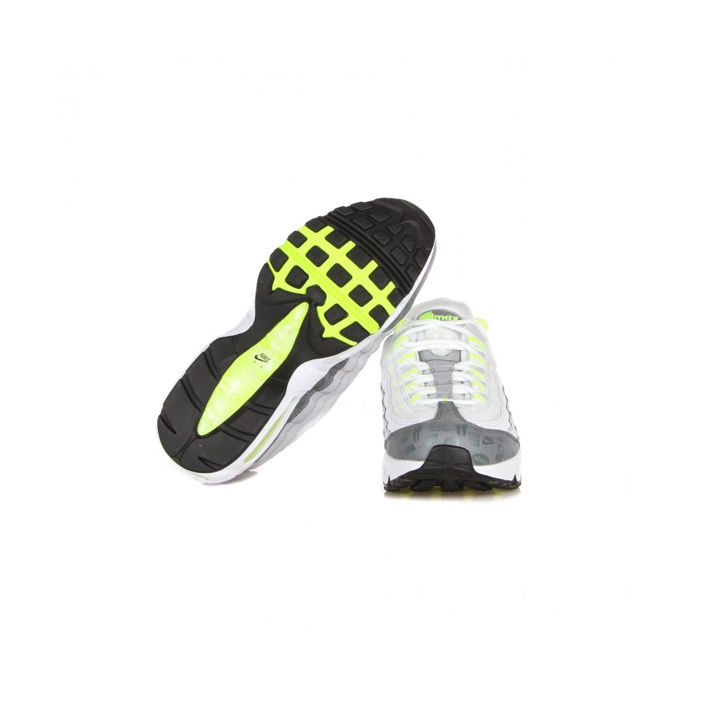 scarpa bassa uomo air max 95 WHITE/BLACK/COOL GREY/WOLF GREY