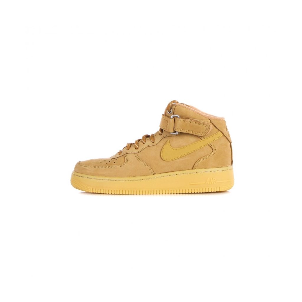 scarpa alta uomo air force 1 mid 07 wb FLAX/WHEAT/GUM LIGHT BROWN/BLACK