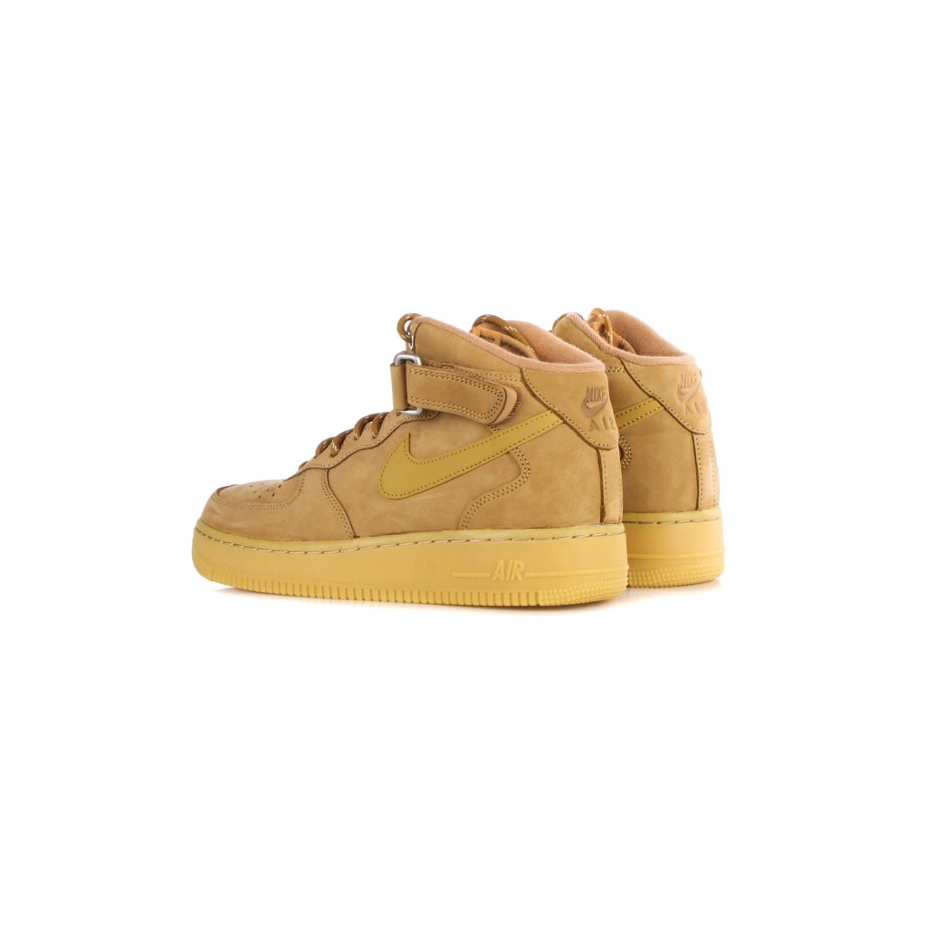 scarpa alta uomo air force 1 mid 07 wb FLAX/WHEAT/GUM LIGHT BROWN/BLACK