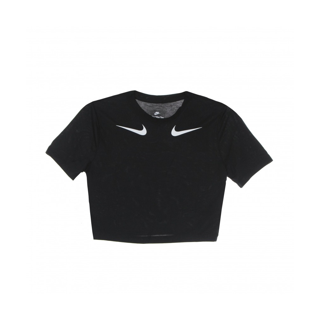 maglietta corta donna w swoosh tee BLACK