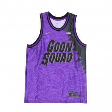 canotta tipo basket uomo dri fit jersey goon squad lebron james x space jam HYPER GRAPE/WOLF GREY