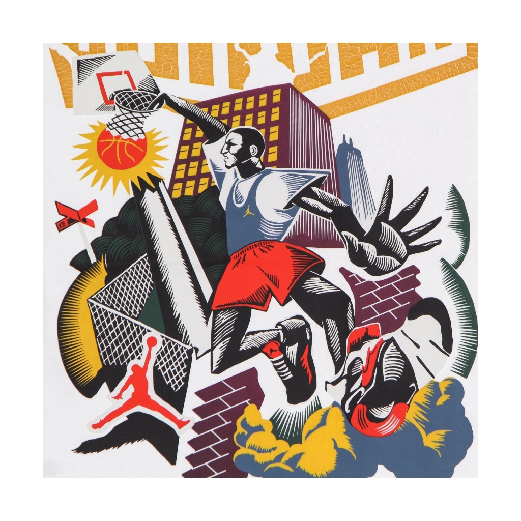 maglietta uomo sport dna gfx crew WHITE/POLLEN/CHILE RED