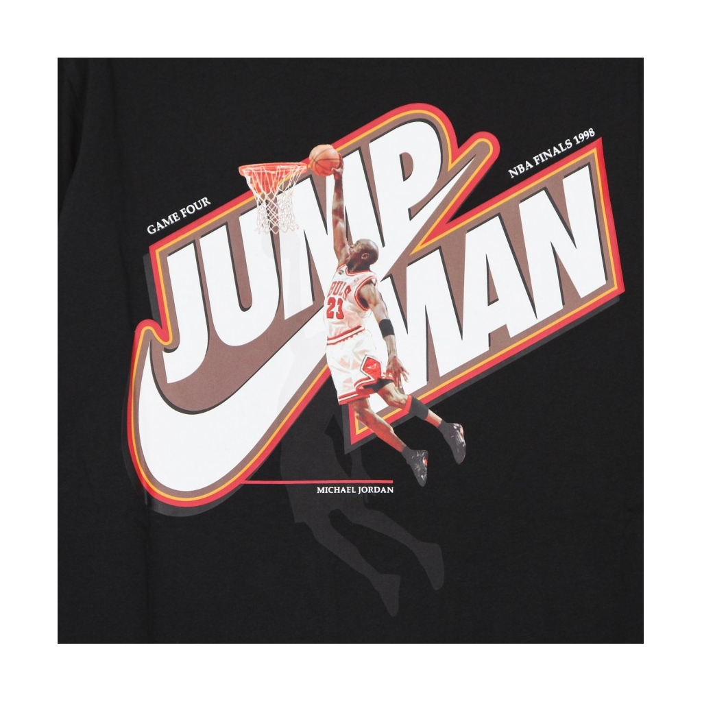 maglietta manica lunga uomo jumpman l/s tee BLACK/CHILE RED