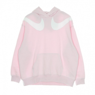 felpa cappuccio donna w swoosh fleece gfx hoodie REGAL PINK/WHITE/WHITE