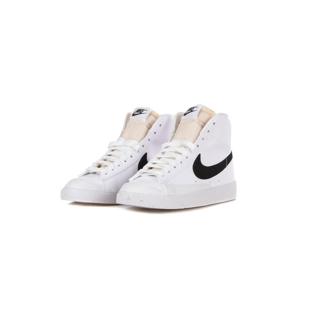 scarpa alta donna w blazer mid 77 next nature WHITE/BLACK