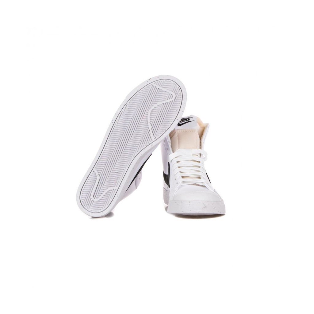 scarpa alta donna w blazer mid 77 next nature WHITE/BLACK