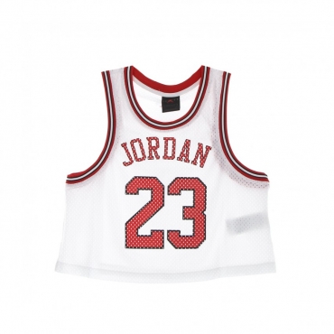 canotta corta donna w essential jersey WHITE