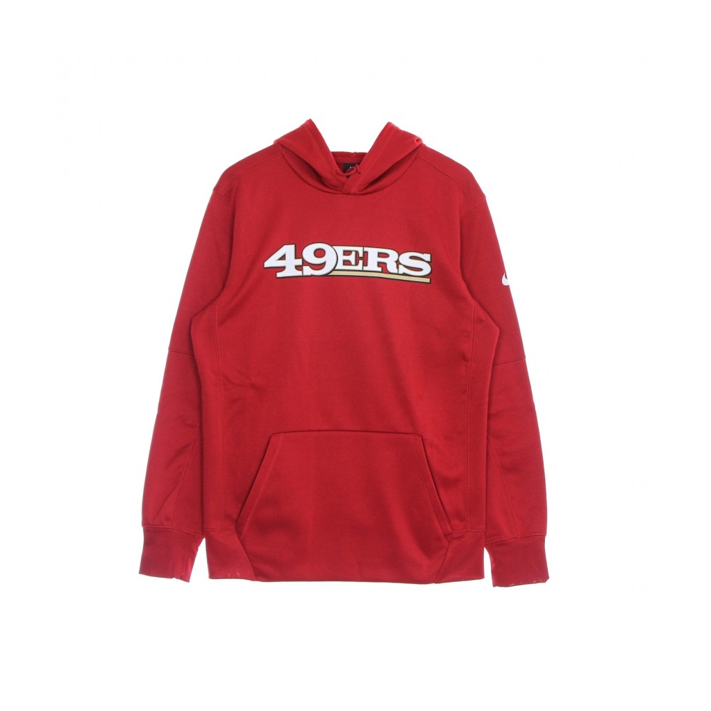 felpa cappuccio uomo nfl wordmark therma pullover hoodie saf49e GYM RED