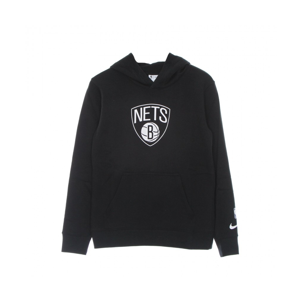 felpa cappuccio ragazzo nba po fleece essential bronet BLACK