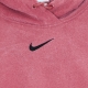 felpa cappuccio donna w essential plush hoodie ARCHAEO PINK/BLACK