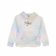 felpa cappuccio bambina aura all over print fleece pullover hoodie LT LEMON TWIST