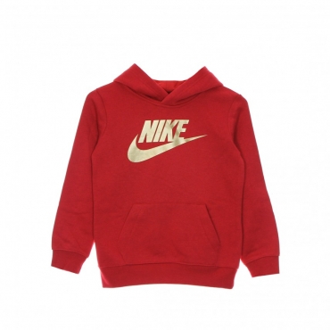 felpa cappuccio bambino metallic hybrid gifting hoodie UNIVERSITY RED