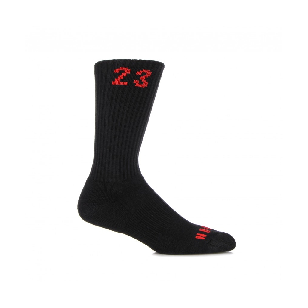 calza media uomo jordan essential crew 3pk BLACK/UNIVERSITY RED