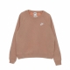 felpa girocollo donna w essential fleece crew ROSE WHISPER/WHITE