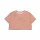 maglietta corta donna essential crop icon tee ROSE WHISPER/WHITE