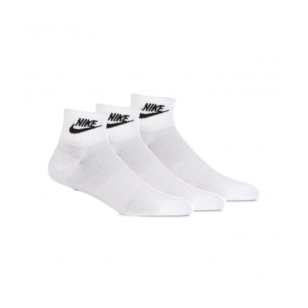 calza bassa uomo sportswear everyday essential ankle socks WHITE/BLACK