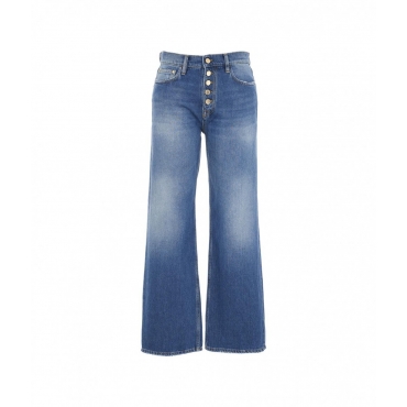 Jeans Kate Crop Bootcut blu