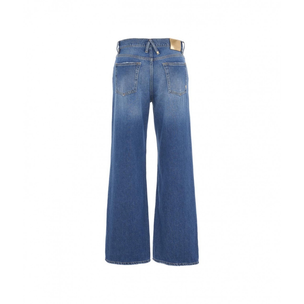 Jeans Kate Crop Bootcut blu