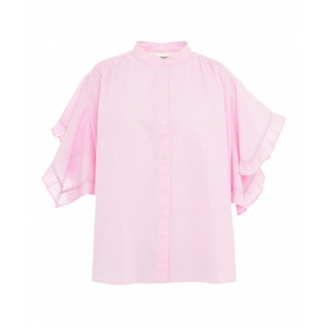 Camicia in mussola cotone rosa