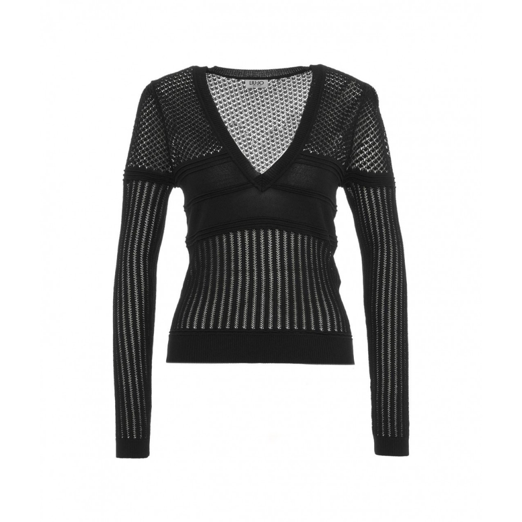 Pullover a maglia nero