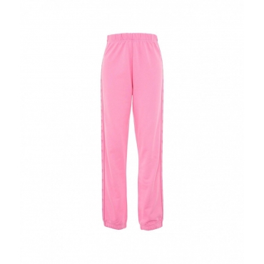Pantalone con banda logo pink