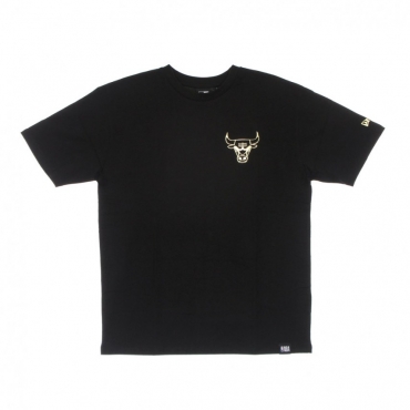 maglietta uomo nba stacked metallic print oversized tee chibul BLACK/GOLD