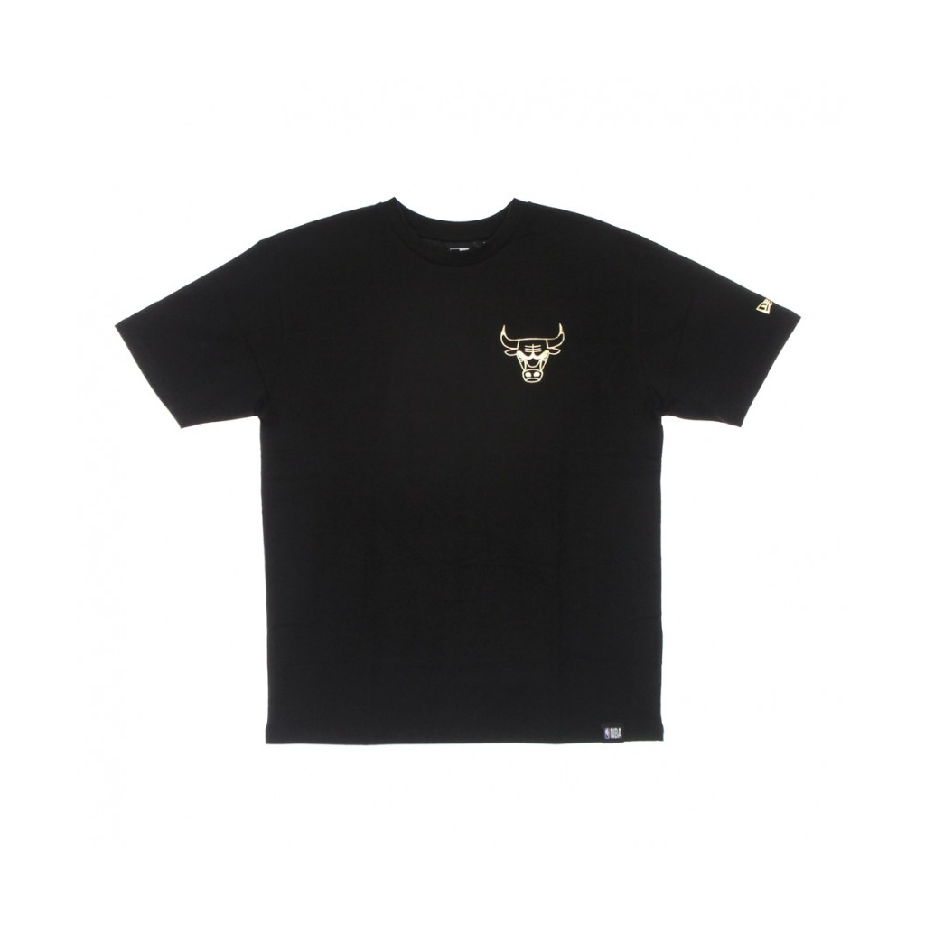 maglietta uomo nba stacked metallic print oversized tee chibul BLACK/GOLD