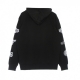 felpa cappuccio uomo nba distressed sleeve print hoodie BLACK
