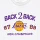 maglietta uomo nba back 2 back tee hardwood classics loslak WHITE