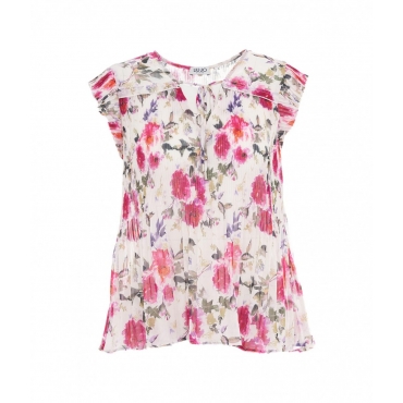 Top con stampa floreale pink