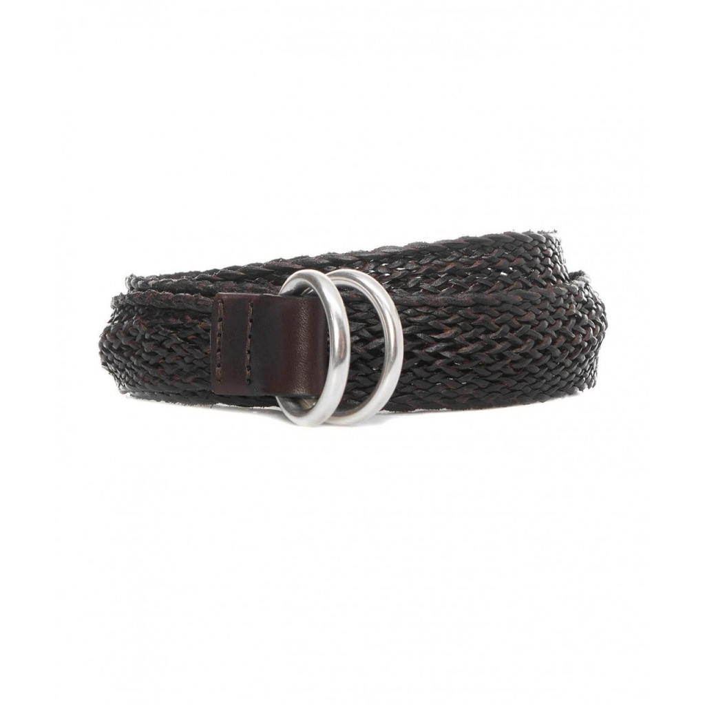 Belt braided marrone scuro