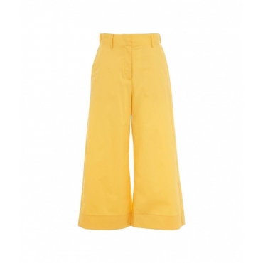 Pantaloni con gamba larga giallo
