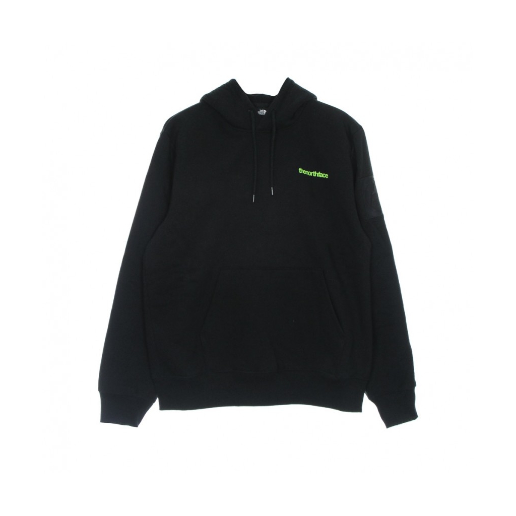 felpa cappuccio uomo mountain heavyweight po hoodie BLACK