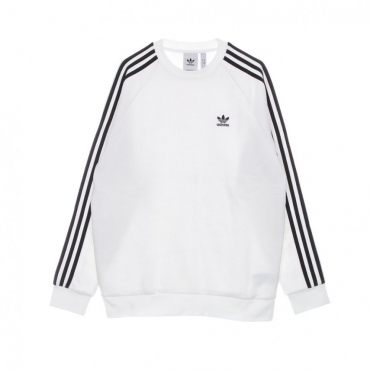 felpa girocollo uomo 3-stripes crew WHITE