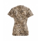 T-shirt with animal print marrone