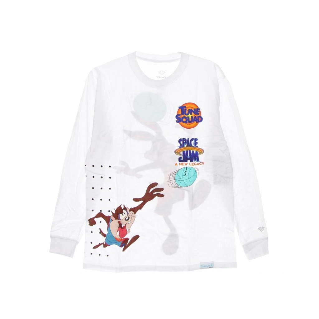 maglietta manica lunga uomo hook shot l/s tee x space jam 2 WHITE