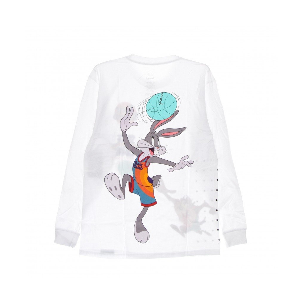 maglietta manica lunga uomo hook shot l/s tee x space jam 2 WHITE