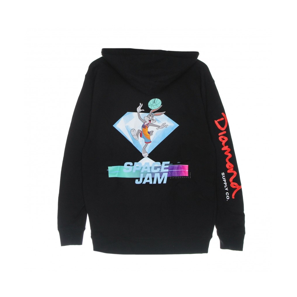 felpa cappuccio uomo hook shot hoodie x space jam 2 BLACK