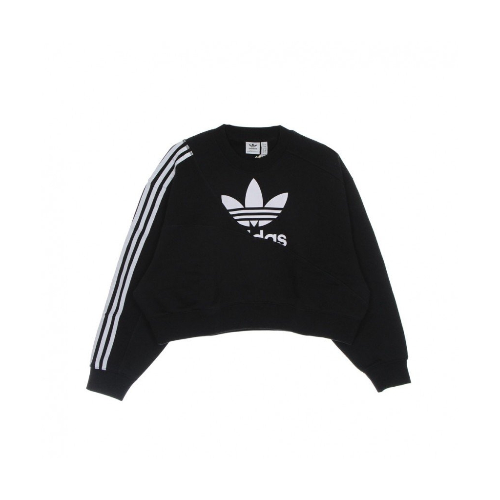 Felpa adidas corta nera sales
