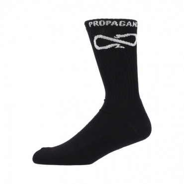 calza media uomo logo mid socks BLACK/WHITE