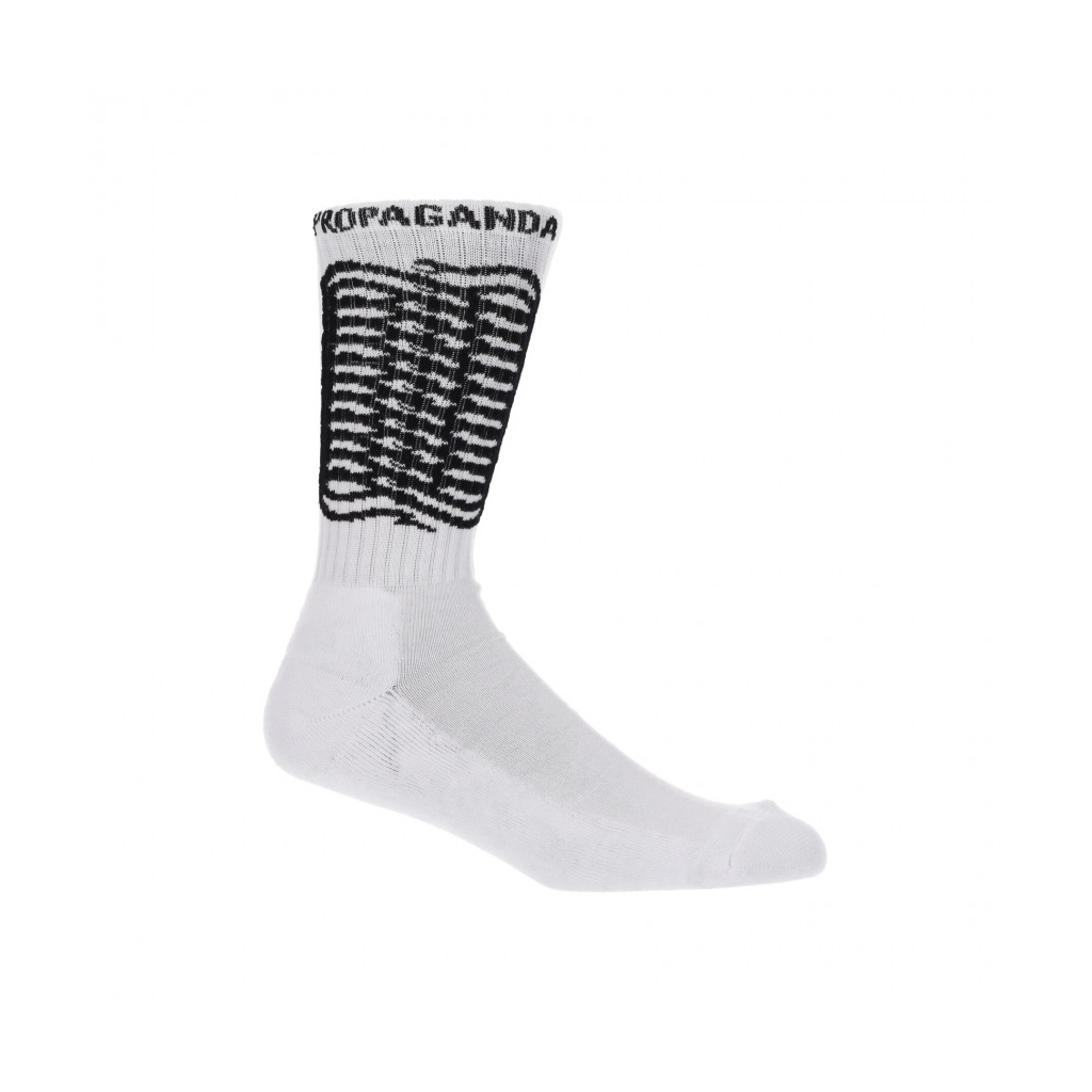 calza media uomo ribs socks WHITE