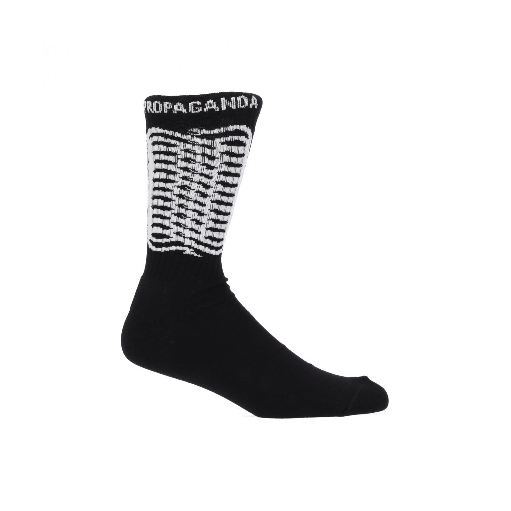 calza media uomo ribs socks BLACK