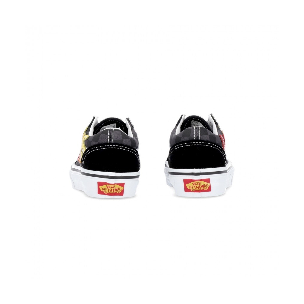 scarpa bassa bambino old skool flame logo repeat BLACK/MULTI