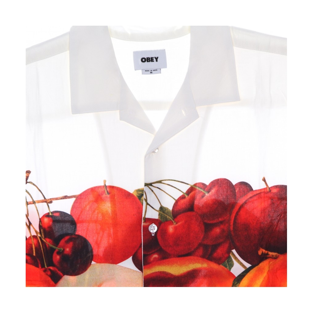 camicia manica corta uomo fruit bowl woven WHITE/MULTI