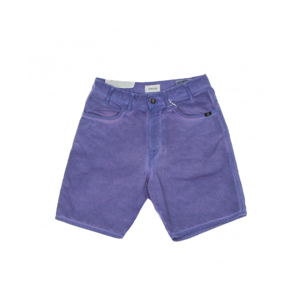 jeans corto uomo bermuda bernie bull spray dyed PURPLE